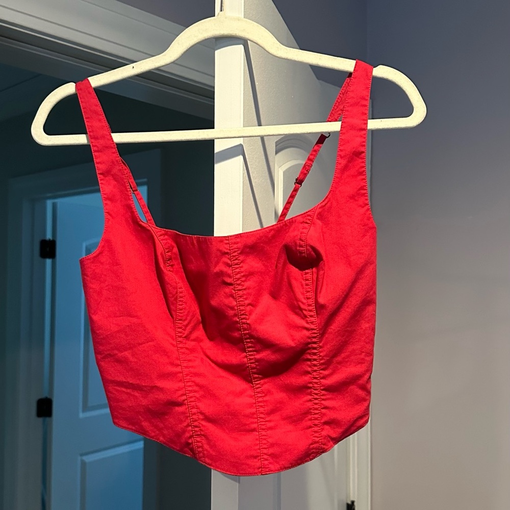 Abercrombie Pink corset-like top